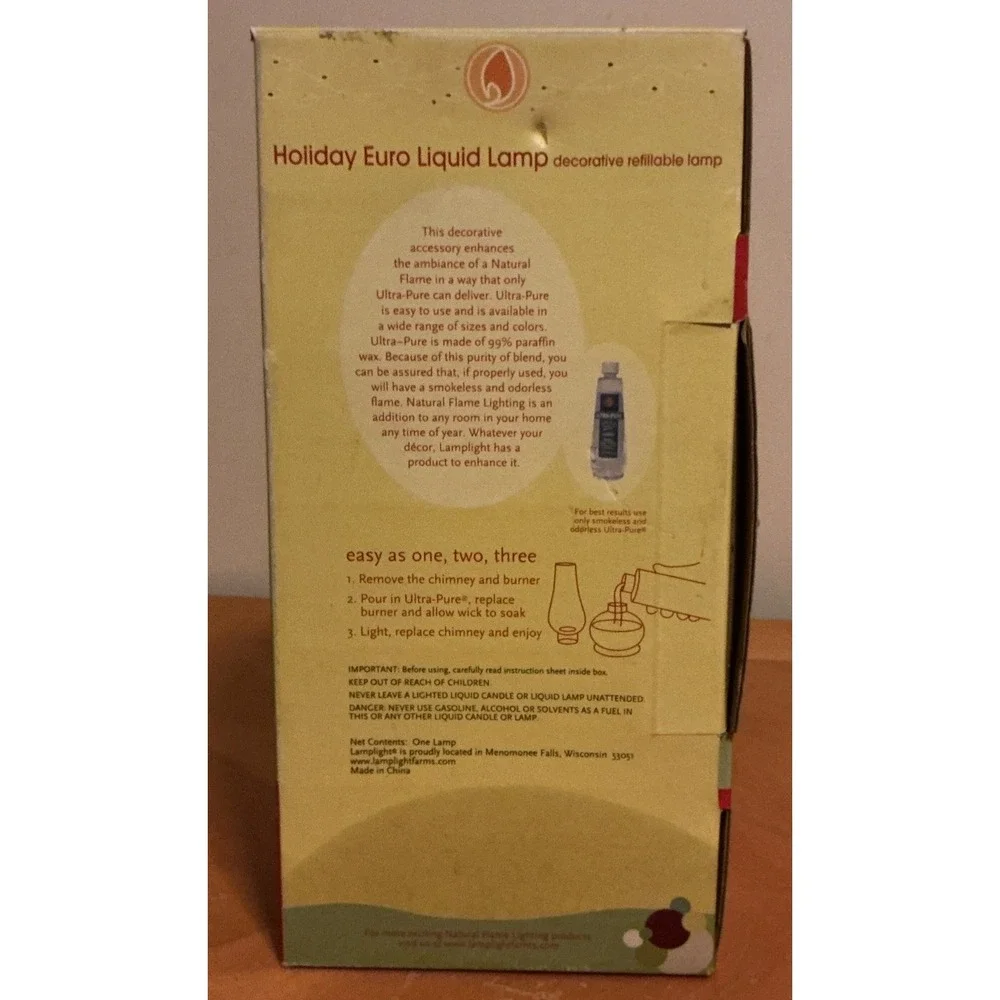 Vintage Snowman Lamplight Ultra Pure Liquid Lamp, In Original‎ Box